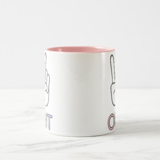 Frieden Zweifarbige Tasse (Mittel)