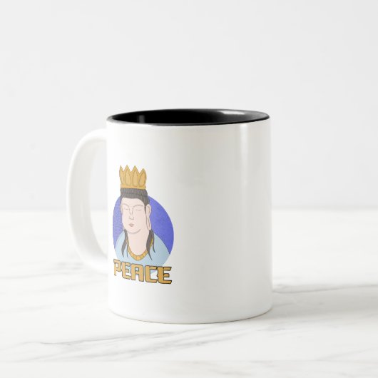Frieden Zweifarbige Tasse (Vorderseite Links)