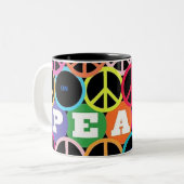 Frieden Zweifarbige Tasse (Vorderseite Links)