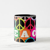 Frieden Zweifarbige Tasse (Mittel)