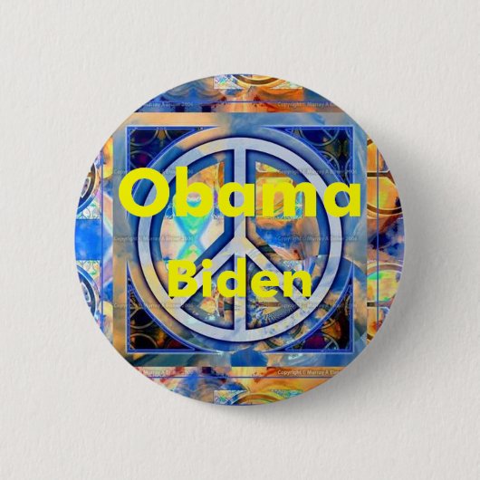 FRIEDENObama Biden knopf Button (Vorderseite)