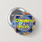 FRIEDENObama Biden knopf Button (Vorne & Hinten)