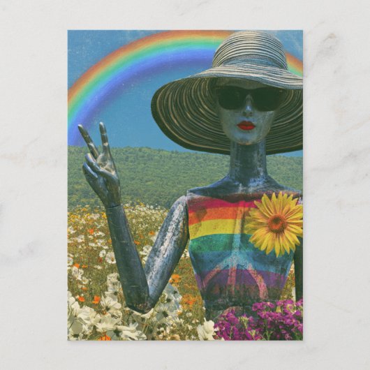 Friedens-Alien  Postkarte (Vorderseite)