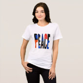 Friedens Bauhaus Tri-Blend Shirt (Vorderseite voll)