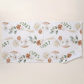 Friedens Bohemian Hippie Blumen Strandtuch (Vorderseite)