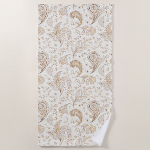 Friedens Bohemian Hippie Sechziger Jahre Paisley  Strandtuch