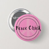Friedens-Chick-Knopf Button (Vorne & Hinten)