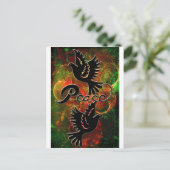 FRIEDENS~ CHRISTMAS.jpg Feiertagspostkarte (Stehend Vorderseite)