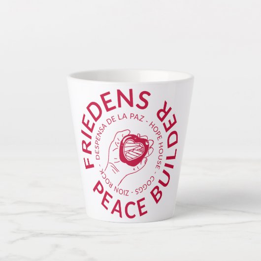 Friedens Friedensbauer Latte-Tasse Milchtasse (Vorderseite)