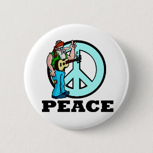 Friedens-Hippie Button