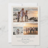 Friedens-, Licht- und Liebes-Hanukkah-Grußkarte Einladung (Rückseite)