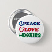 Friedens-Liebe-Dackeln - Dachsund Button (Vorne & Hinten)