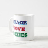 Friedens-Liebe-Dackeln - Dachsund Kaffeetasse (Vorderseite Links)