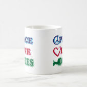 Friedens-Liebe-Dackeln - Dachsund Kaffeetasse (Mittel)