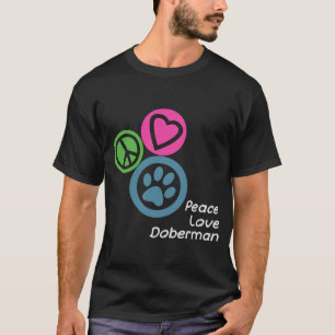 FRIEDENS-LIEBE DOBERMAN T-Shirt