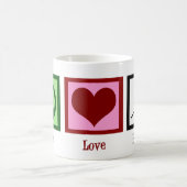 Friedens-Liebe-Feldhockey Kaffeetasse (Mittel)