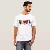 Friedens-Liebe-Feldhockey T-Shirt (Vorne ganz)