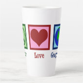 Friedens-Liebe-Geografie-Lehrer Weltkarte Milchtasse (Vorderseite)