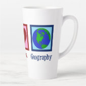 Friedens-Liebe-Geografie-Lehrer Weltkarte Milchtasse (Rechts)