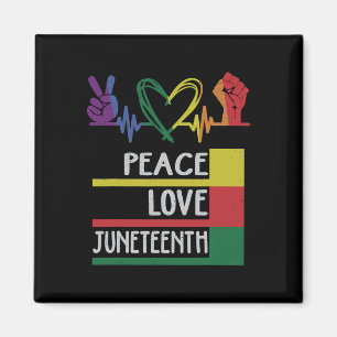 Friedens-Liebe Juneteentaler Stolz Magnet