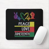 Friedens-Liebe Juneteentaler Stolz Mousepad (Mit Mouse)
