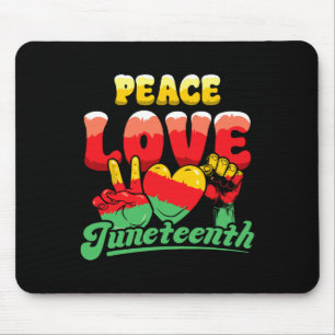 Friedens-Liebe Juneteentchen Afro Black Mousepad