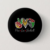 Friedens-Liebe Juneteenth Black Pride Freedom 4. Button (Vorderseite)