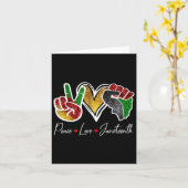 Friedens-Liebe Juneteenth Black Pride Freedom 4. Karte (Gelbe Blume)