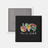 Friedens-Liebe Juneteenth Black Pride Freedom 4. Magnet (Vorderseite/Rückseite)