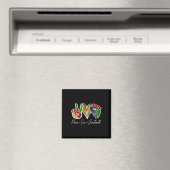 Friedens-Liebe Juneteenth Black Pride Freedom 4. Magnet (In Situ (Geschirrspüler))