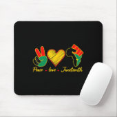 Friedens-Liebe Juneteenth Black Pride Freedom 4. Mousepad (Mit Mouse)
