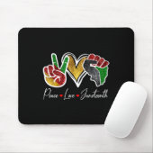 Friedens-Liebe Juneteenth Black Pride Freedom 4. Mousepad (Mit Mouse)