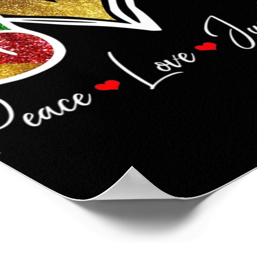 Friedens-Liebe Juneteenth Black Pride Freedom 4. Poster (Ecke)