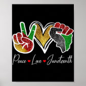 Friedens-Liebe Juneteenth Black Pride Freedom 4. Poster (Vorne)