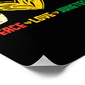 Friedens-Liebe Juneteenth Flag 19. Juni Afrikanisc Poster (Ecke)