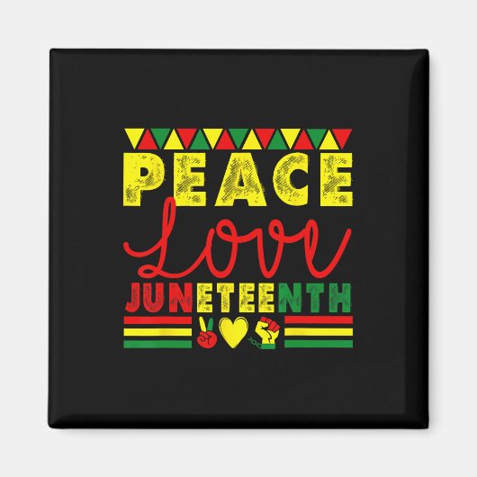 Friedens-Liebe Juneteenth-Schwarzgeschichte Afrika Magnet (Vorne)
