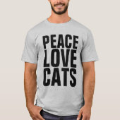 FRIEDENS-LIEBE-KATZEN-T - Shirt (Vorderseite)