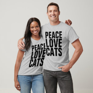 FRIEDENS-LIEBE-KATZEN-T - Shirt