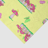 Friedens-Liebe-Pilze-Geschenktasche Seidenpapier (Detail)