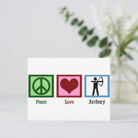 Friedens-Liebe Postkarte (Stehend Vorderseite)