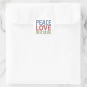 Friedens-Liebe Runder Aufkleber (Tasche)