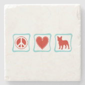Friedens-Liebe Steinuntersetzer (Vorderseite)