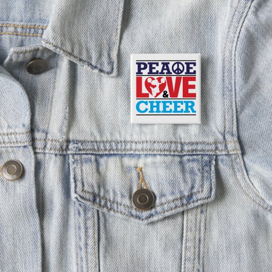 Friedens-, Liebe-und Beifall-Knopf Button (Beispiel)