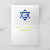 FRIEDENS-LIEBE UND MIRACLES-Urlaub-HANUKKAH-Karte Karte (Innenseite)