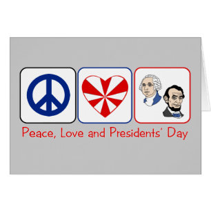 Friedens-, Liebe und Präsidenten Day