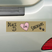 FRIEDENS-, LIEBE und SIBIRIER Autoaufkleber (Auf Auto)