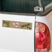 FRIEDENS-, LIEBE und SIBIRIER Autoaufkleber (Auf Lkw)