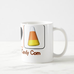 Friedens-, Liebe-und Süßigkeits-Mais Kaffeetasse