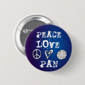 Friedens-, Liebe- und Wannenknopf Button (Vorne & Hinten)