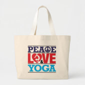 Friedens-, Liebe-und Yoga-Tasche Jumbo Stoffbeutel (Vorne)
